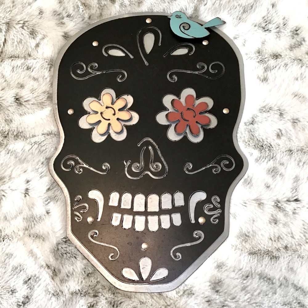 Metal Sugar Skull Memo Board / Wall Hanging